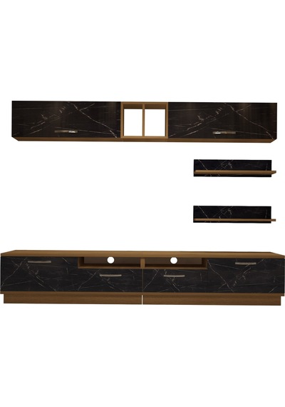 Decoraktiv Trendstyle 5220 Mdf Tv Ünitesi Tv Sehpası Pera - Siyah Mermer