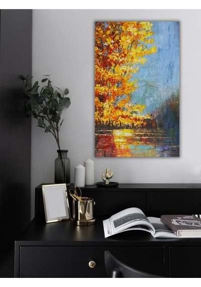Yağlı Boya Tablo %100 El Yapımı 65cmx94cm Manzara Soyut