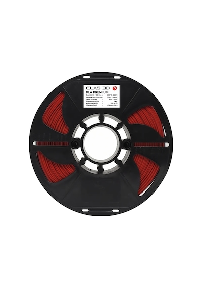 Elas Kırmızı Pla Premium Filament 1.75 Mm 1 Kg