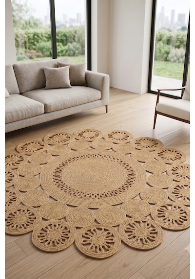 Villadia Home Textile Jüt Hasır Yuvarlak Kilim Halı Yolluk Dekoratif Örgü Halı Doğal Görünümlü Bohem Kilim Salon Oturma Odası Balkon Mutfak Yatak Odası Koridor 7234bambu Villadia Home Textile Jüt Hasır Yuvarlak Kilim Halı Yolluk Dekoratif Örgü Halı Doğal Görünümlü Bohem Kilim Salon Oturma Odası Balkon Mutfak Yatak Odası Koridor 7234bambu