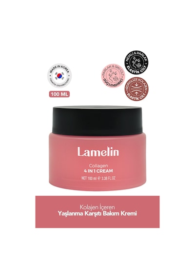 Lamelin Kolajen İçeren Büyük Boy Nemlendirici Krem Lamelin Collagen 4 in 1 Cream 100 ML