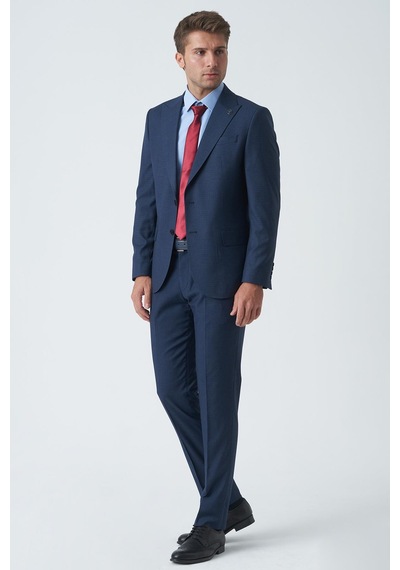 White Stone Durham T2463 Slim Fit 6 Drop Takım Elbise Desenli-desenli Çok Renkli