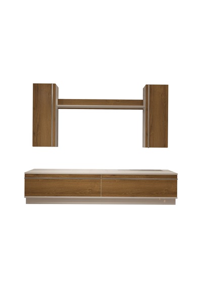 Decoraktiv Eko 5db Mdf Std Tv Ünitesi Tv Sehpası - Beyaz Pera Beyaz - Meşe