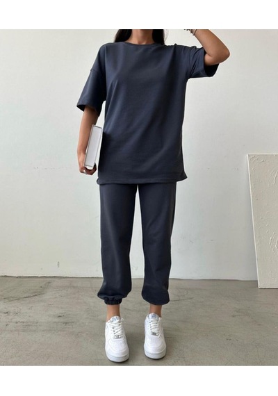 Movement T-shirt Eşofman Altı Jogger- Baskılı Alt Üst Eşofman Takım Oversize Bisiklet Yaka Füme Movement T-shirt Eşofman Altı Jogger- Baskılı Alt Üst Eşofman Takım Oversize Bisiklet Yaka Füme