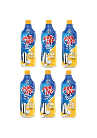 Porçöz Ekstra Güçlü Pas Ve Kireç Çözücü 6 x 1 L