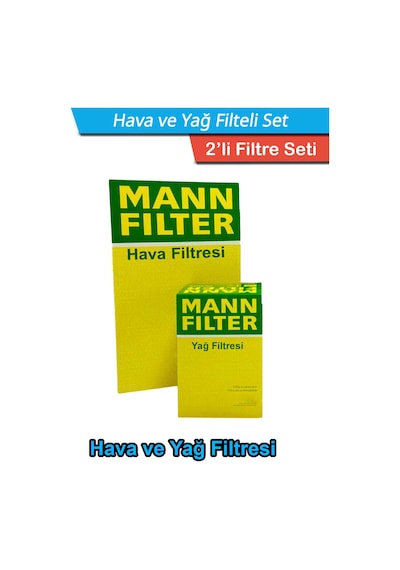 Bmw 3 Serisi E46 3.30d 184hp Mann Filtre Bakım Seti 1999-2003 Hava+yağ Filtresi