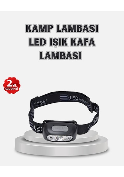 Gece Balıkçılığı İçin Ultra Parlak Şarjlı Kafa Lambası 4 Işık Modu + Usb Şarj Çok Renkli