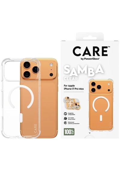 Panzerglass Care Apple iPhone Uyumlu  17 Pro Max Fashionable Case Samba Magsafe Şeffaf Kılıf