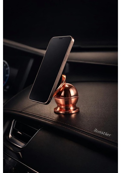 Araba Manyetik Telefon Tutucu 360 Derece Döner Mıknatıslı Mini Metal Stand Torpido Panel Yapışkanlı Universal Akıllı Telefon Tutacağı Tek Elle Kullanım Rose Gold 2 Mixed