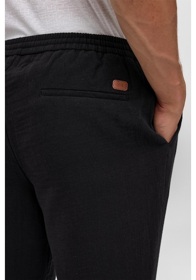Süvari Siyah Slim Düz Jogger Pantolon