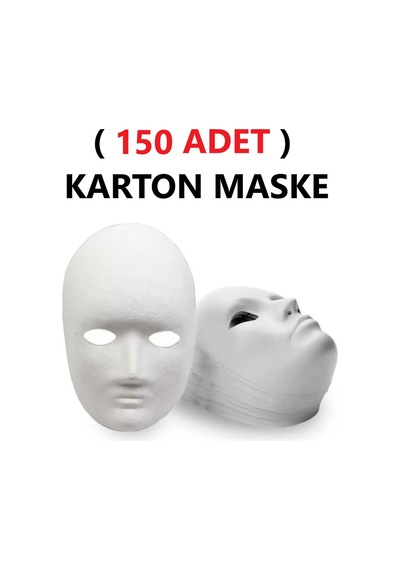150 Adet, Karton Maske, Boyanabilir, Eğitici Maske Boyama, Etkinlik Ve Hobi Maskesi