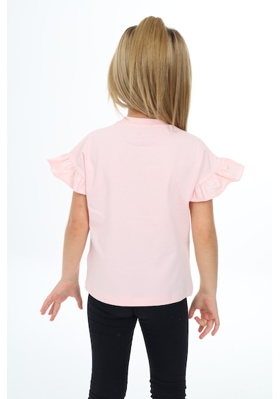 Toontoy Kids Toontoy Kız Çocuk Mılkshaek Everyday Baskılı Tişört Pudra
