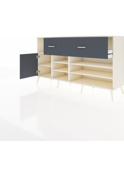 Kronos Konsol 6 Raflı 2 Çekmeceli Tek Kapaklı 176x59x99 Aytaşı-a Aytaşı-antrasit Kronos Konsol 6 Raflı 2 Çekmeceli Tek Kapaklı 176x59x99 Aytaşı-a Aytaşı-antrasit