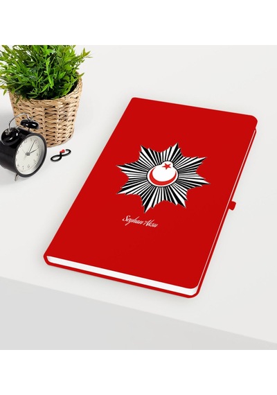 Kişiye Özel Polis Temalı Kırmızı Defter - 1 Kırmızı