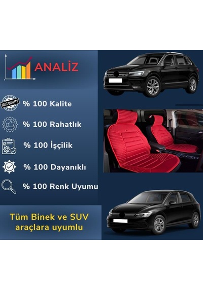 Space Oto Koltuk Minderi, Opel Araçlarla Uyumlu 2'li Set Özel Tasarım Minder Premium 001