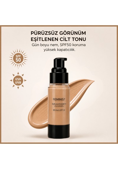 Bb Cream Spf50 Yüksek Kapatıcı, Nemlendirici, Ton Eşitleyici, Aydınlatıcı Medium