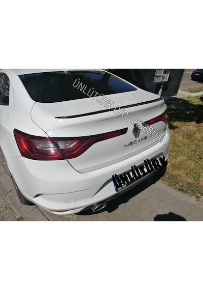 OtoÇizgi Renault Megane 4 Sedan Kasa Bagaj Üstü Spoiler Piano Black-Beyaz OtoÇizgi