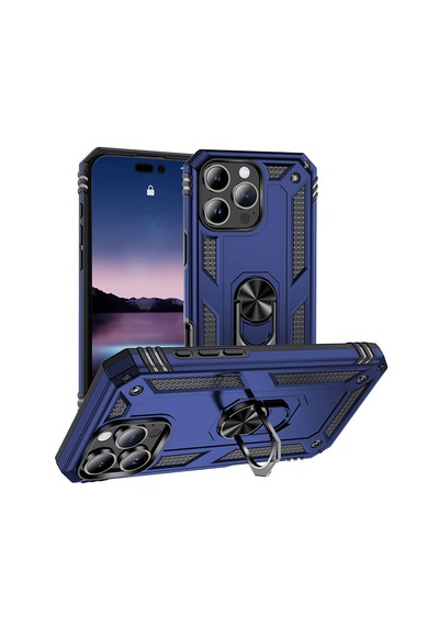 Apple Uyumlu iPhone 16 Pro Kilif Zirhli Standli Miknatisli Kapak