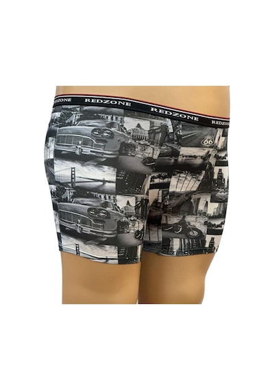 Nostalji Desenli Dijital Baskılı Büyük Beden Likralı Boxer Nostalji