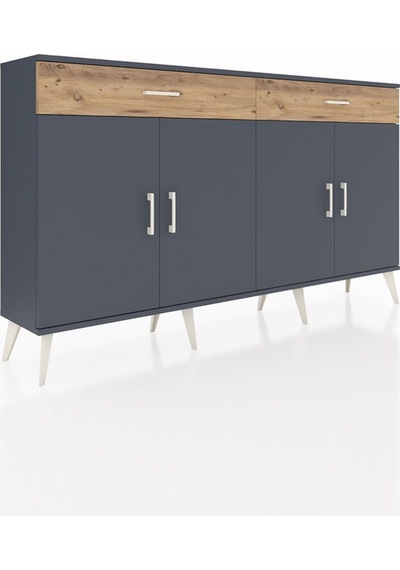 Arges Konsol 4 Raflı 2 Çekmeceli 4 Kapaklı 176x30x99 Antrasit-ant Antrasit-antrasit/çam Arges Konsol 4 Raflı 2 Çekmeceli 4 Kapaklı 176x30x99 Antrasit-ant Antrasit-antrasit/çam