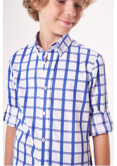 Bisse Regular Fit Yaka Düğmeli Lacivert Erkek Çocuk Gömlek Gm23y231169 D39 Lacivert