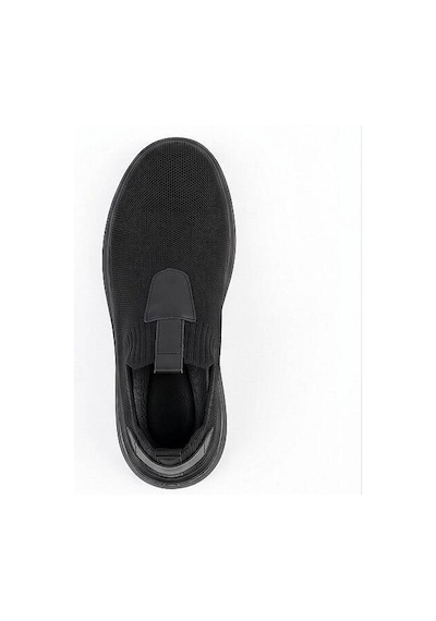 Daytex 1111 Erkek Slip-on - Full Triko Örgü Sportif Kalın Eva Taban Sneaker Siyah