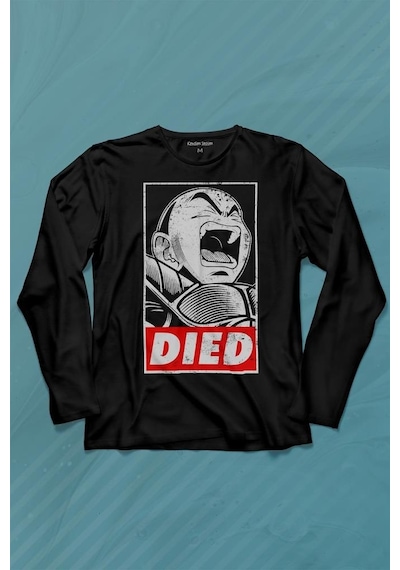 Dragon Ball Krillin Anime Dizi Urban Uzun Kollu Tişört Baskılı T-shirt 001