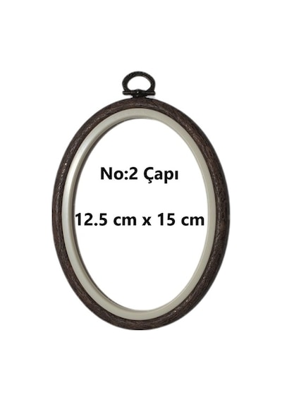 Nurge Ahşap Görünümlü Pano Kasnak Oval (Numara Seçenekli)