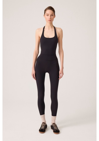 Los Ojos X Ece Siyah Halter Yaka Top Halter Tank Siyah Siyah