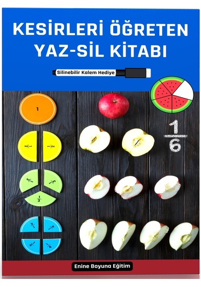 Kesirleri Öğreten Yaz-sil Kitabı