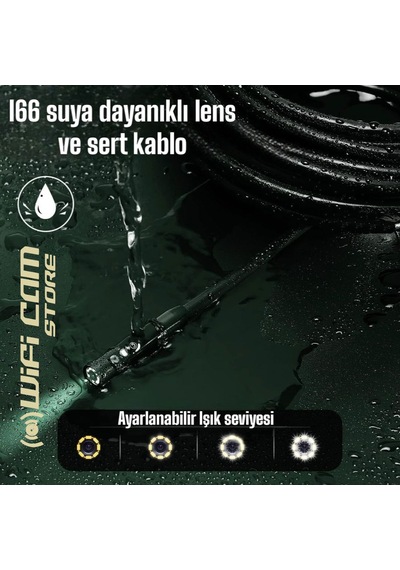 Yılan Kamera 3 Lens 5 Metre Sert Kablo