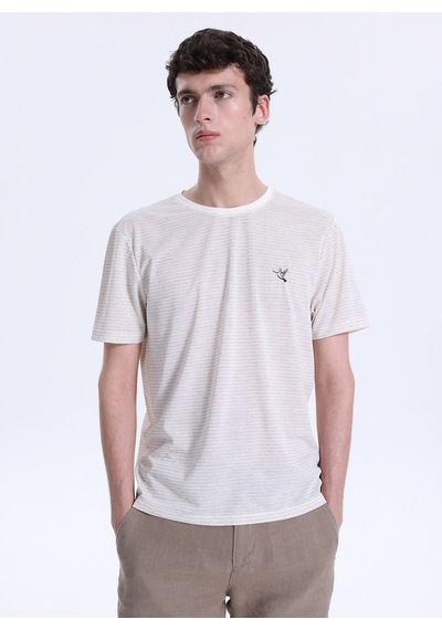 Fabrika Bej Erkek Relaxed T-shirt F6sm-tst 2101