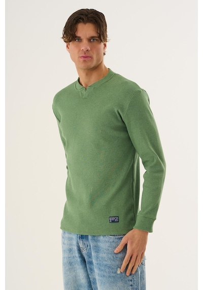 Alexandergardi Fitilli Uzun Kollu Sweatshirt Yeşil