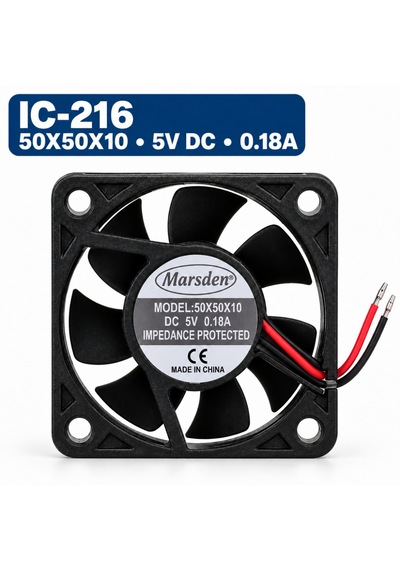 Marsder 50x50x10 Mm Dc 5v 0.18a 2 Kablolu Mini Soğutma Fanı