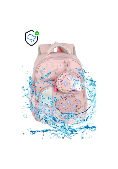 Waddell Twill Seffaf Desenli Tatli Sirin Kiz Kres Anaokul Okul Oncesi Cantasi Kucuk Mini Cuzdan Pembe