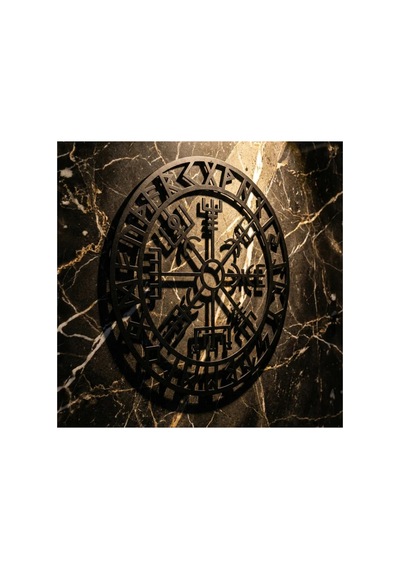 Viking Pusulası Vegvisir Duvar Tablosu Mdf Lazer Kesim Nordik Duvar Süsü Modern Dekor Renk