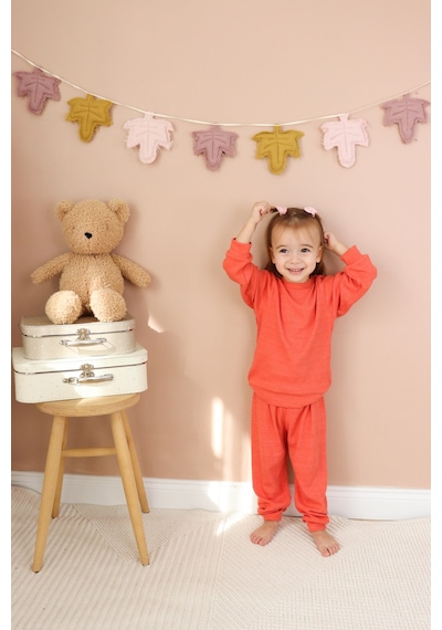 MiaBaby Kaşkorse Mevsimlik Pijama Takım Kiremit