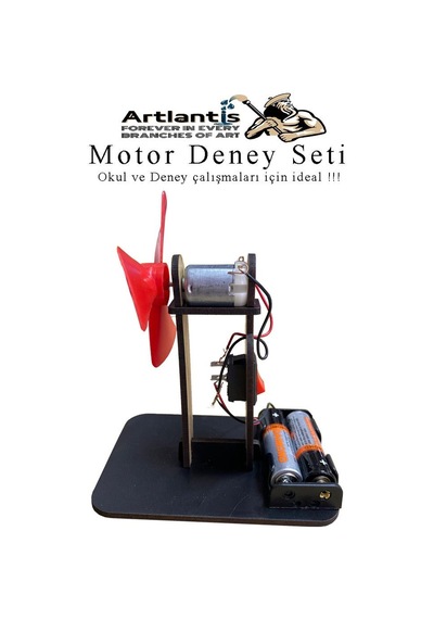 Pervane Motor Deney Seti 1 Paket Dc Motor Anahtar Pil Yatağı Pervane Pil İletken Kablo Okul Deney Seti