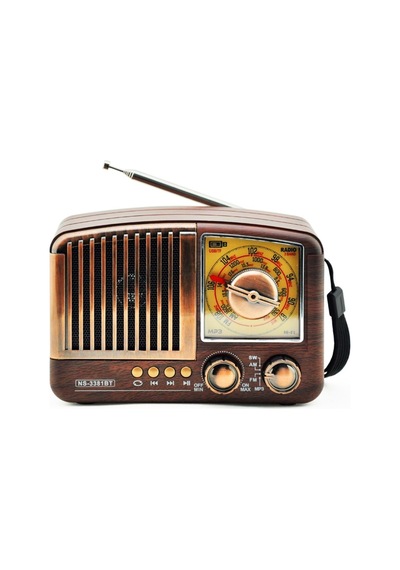 Mini Nostaljik Radyo Bluetooth Speaker Şarjlı Sd Kart Usb Girişli Mp3 Çalar Kablosuz Hoparlör