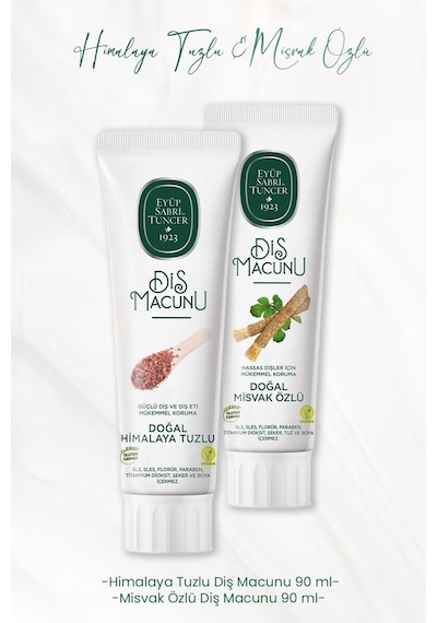 Eyüp Sabri Tuncer Himalaya Tuzlu + Misvak Özlü Diş Macunu 2 x 90 ML