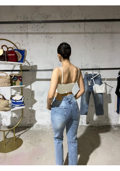 Lavessa Beyaz Crop Büstiyer -228 Beyaz