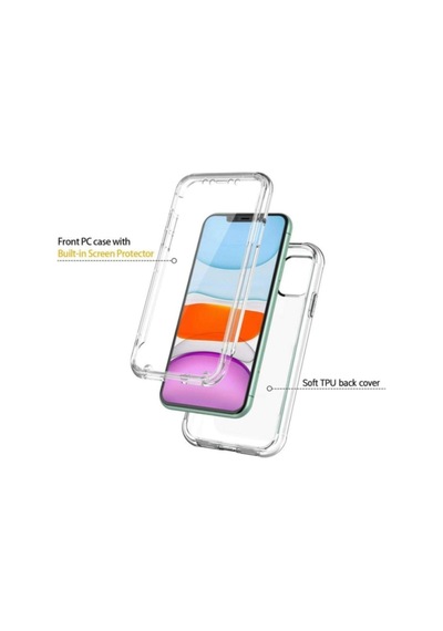 360 Derece Koruyucu Şeffaf Kılıf Apple Iphone 11 Iphone 11 Uyumlu Şeffaf Resimde Görünen