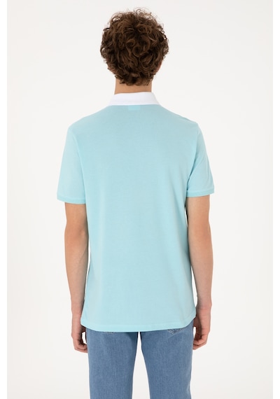 U.S. Polo Assn. Erkek Regular Fit Polo Yaka Aqua Tişört 50306809-VR007