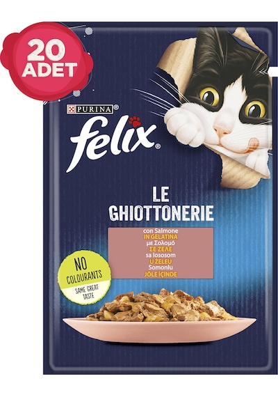 Purina Felix Somonlu Pouch Yetişkin Kedi Maması 20 x 85 G