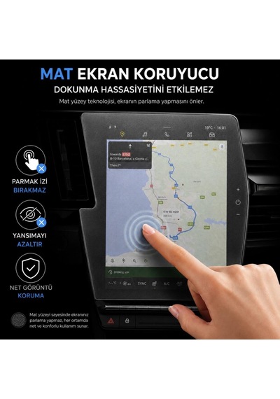 Renault Scenic E-tech Mat Ekran Koruyucu Multimedya 12 İnç Sadece Ekran Koruyucu