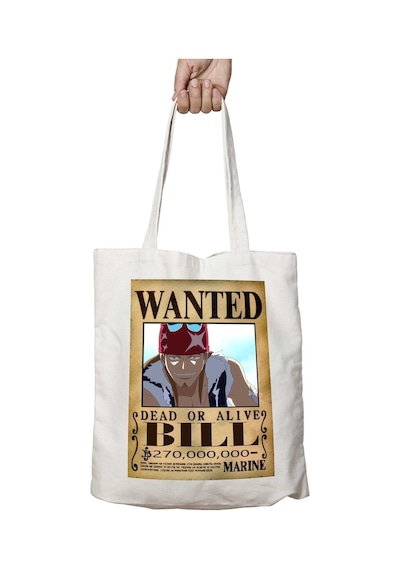 Art Hediye Wanted Bill Anime İki Tarafı Kalıcı Baskılı Yıkanabilir Çanta Çok Renkli