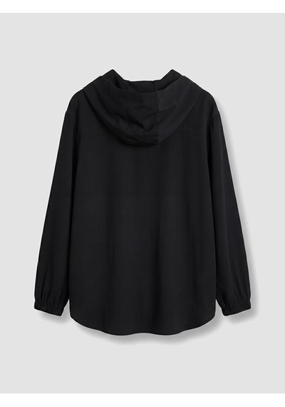 Lcw Everyday Siyah Kapüşonlu Kadın Tunik