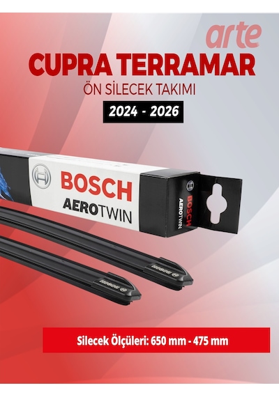 Cupra Terramar 2024 2026 Uyumlu Bosch Aerotwin Serisi Ön Silecek Takımı 2'li Set