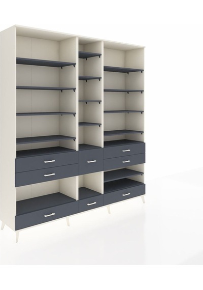 Hyperion Dolap 19 Raflı 8 Çekmeceli 220x44x243 Aytaşı-antrasit/antrasit Antrasıt/antrasıt Hyperion Dolap 19 Raflı 8 Çekmeceli 220x44x243 Aytaşı-antrasit/antrasit Antrasıt/antrasıt