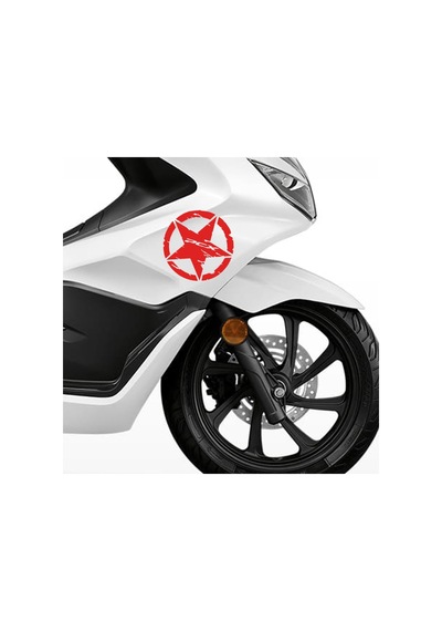 Deeb Army Pcx Yıldız Sticker Etiket Mat Kırmızı 2 Adet